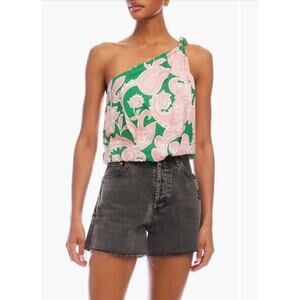 Fifteen Twenty Vanita One Shoulder Top in Garden Paisley M